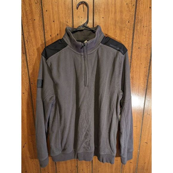 DKNY Quarter Zip Sweatshirt - Picture 1 of 6